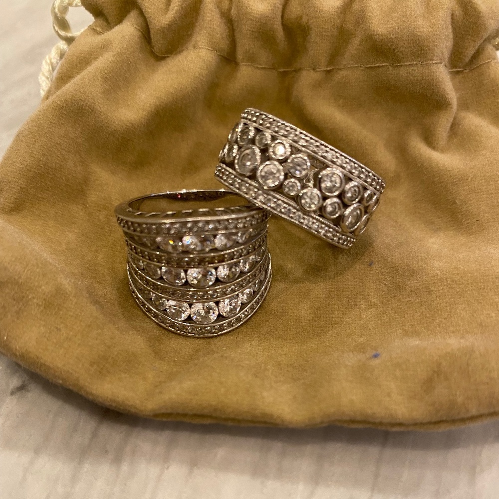 CZ and Silver Statement Ring Bundle